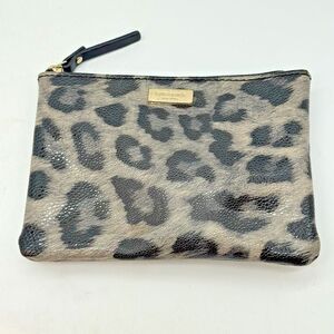 Kate Spade New York Spencer Leopard Print M 6.5x4.75 Lined Zip Pouch WLRU2017